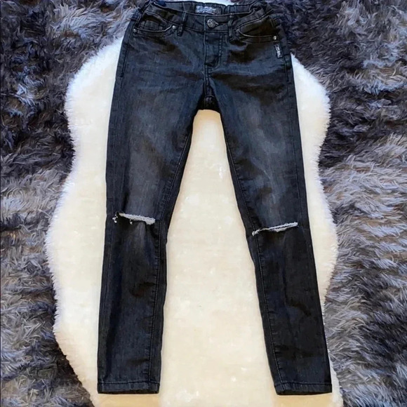 Silver Amy skinny  black Jeans kids 8 - Picture 3 of 11